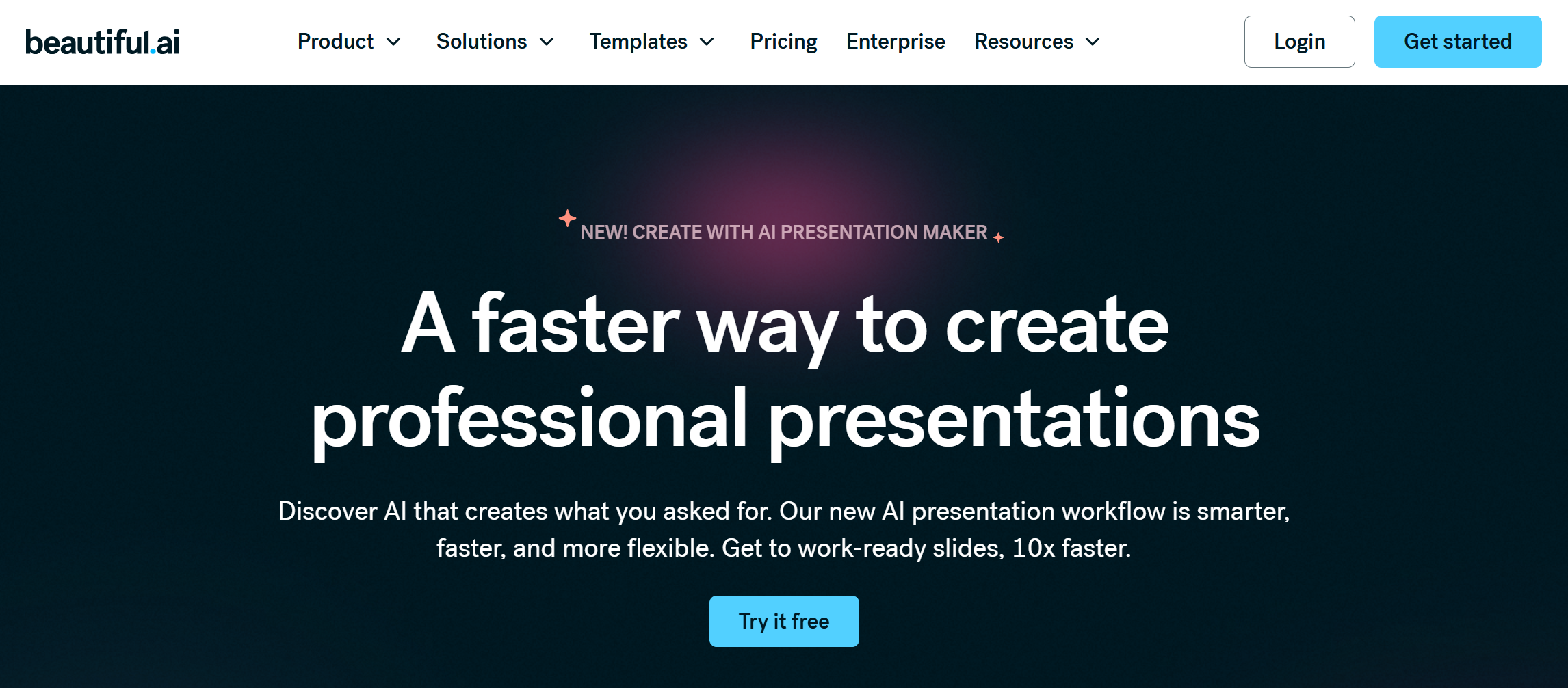 Beautiful.ai homepage
