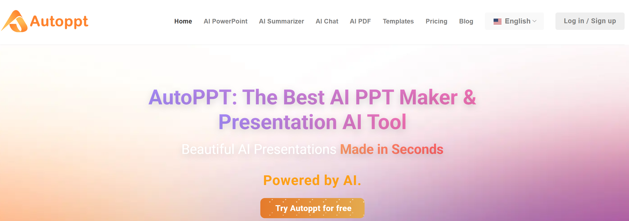 AutoPPT homepage