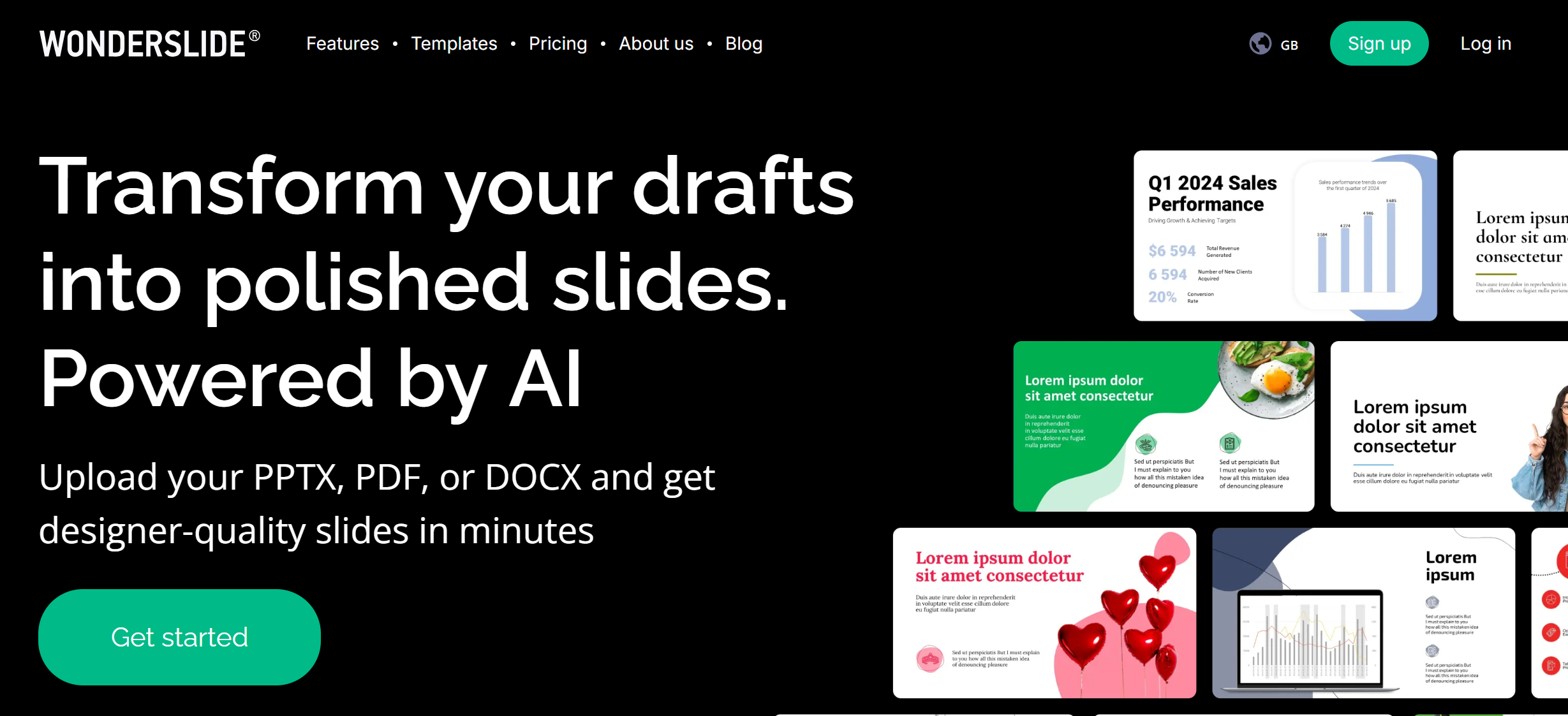 Wonderslide homepage