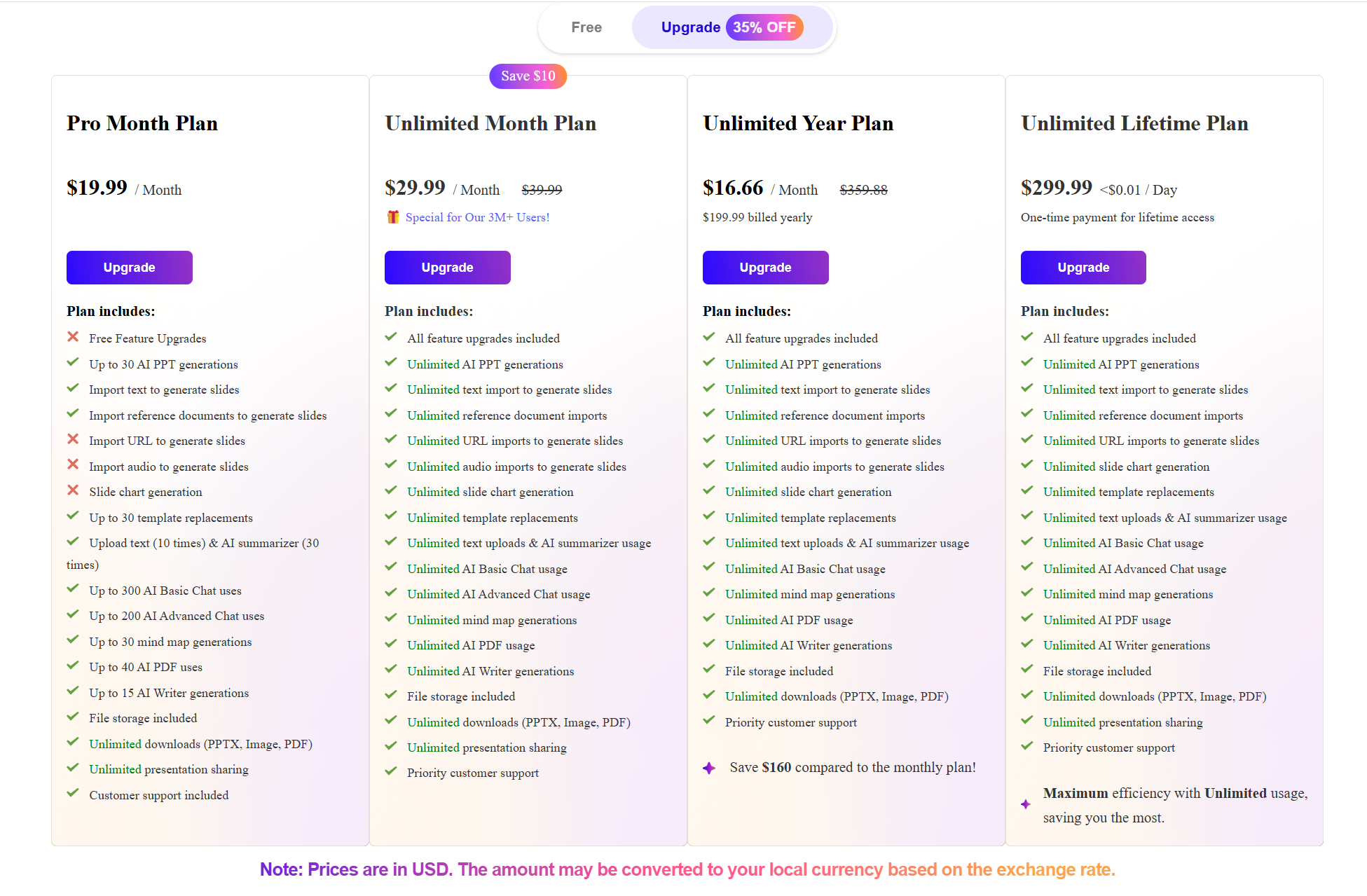 autoppt pricing page