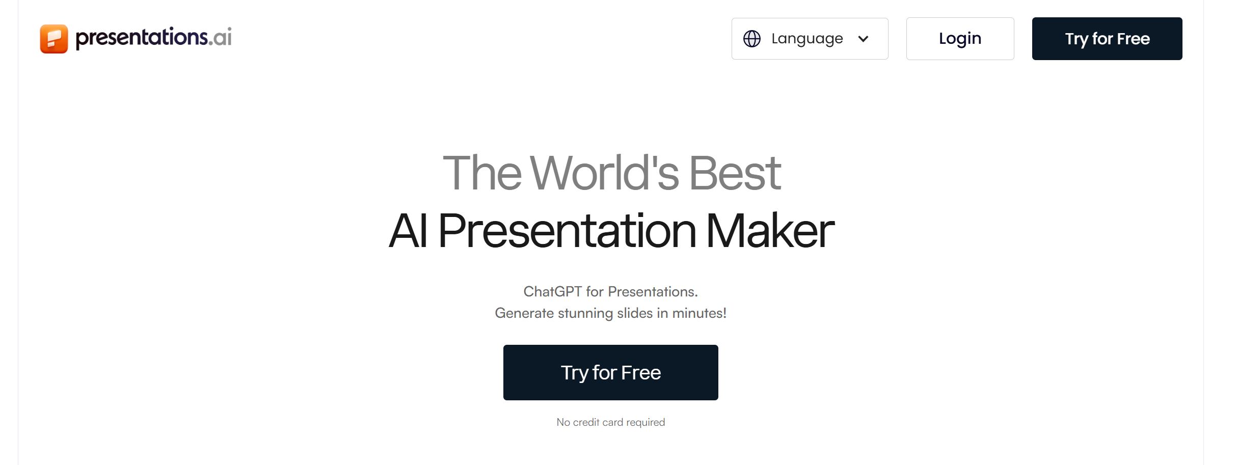 presentations ai homepage