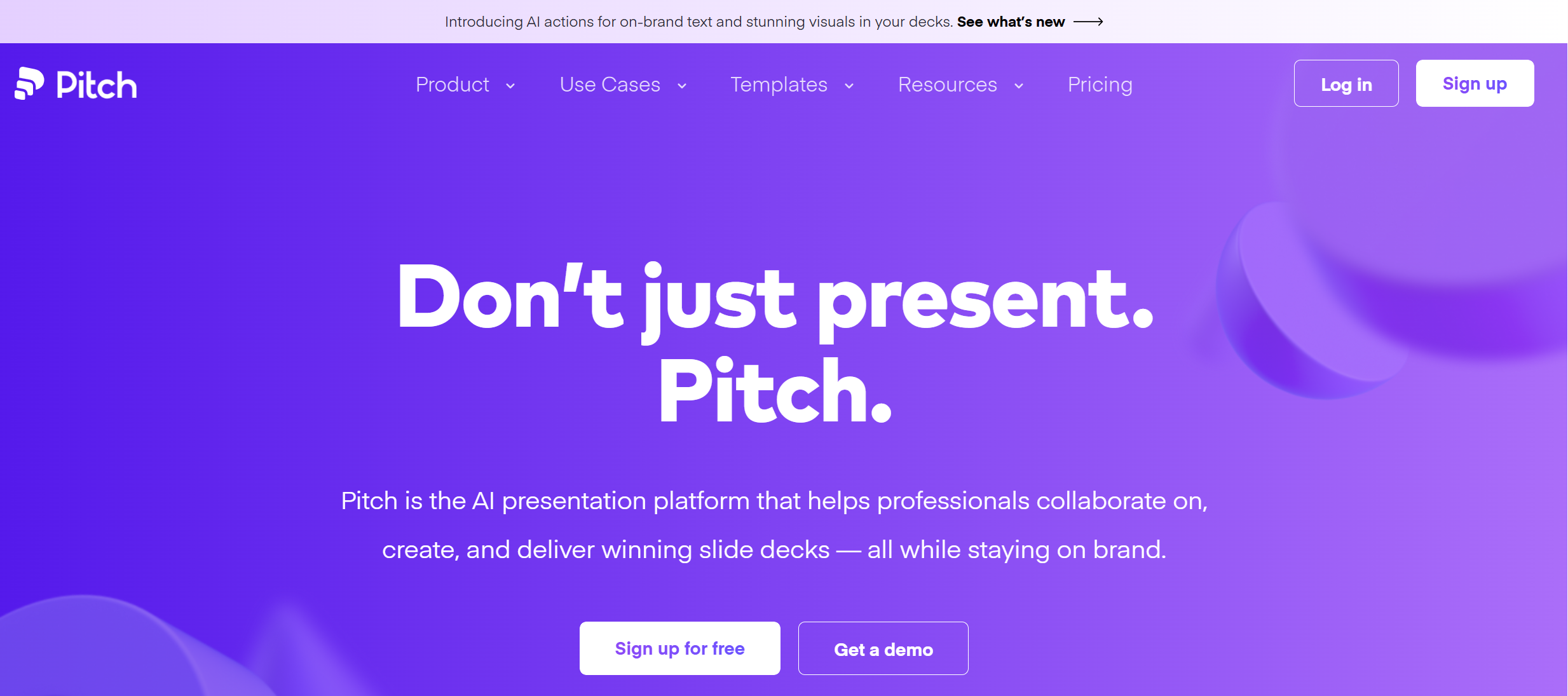 pitch homepage